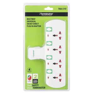 4 Way Universal T-Socket Multi Adaptor