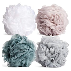 Mesh Loofahs – Large, 4 Colors, Pack of 4